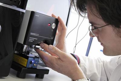 The NanoSight LM 20 system in use at Coriolis PharmaServices 